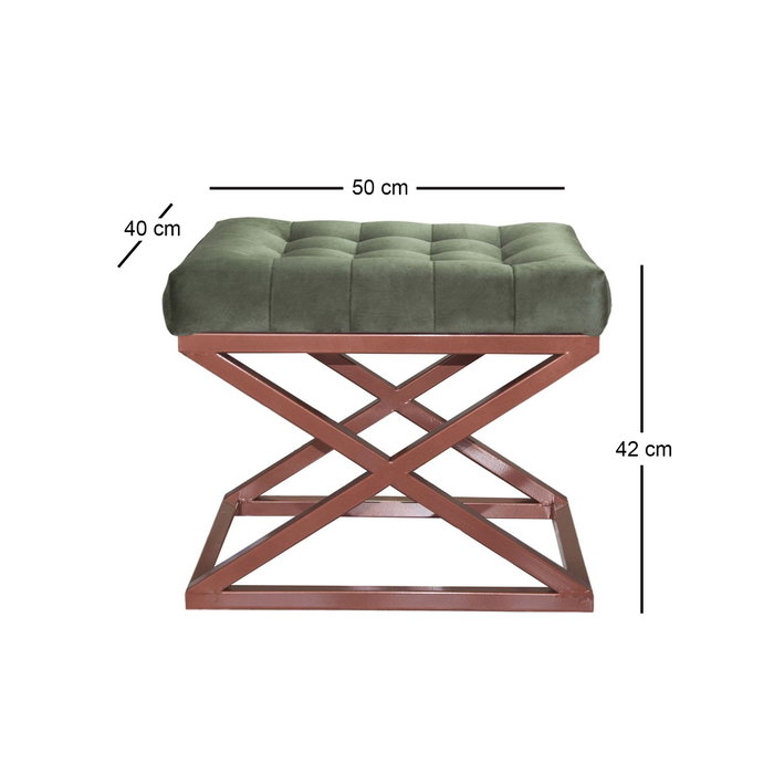 Atelier Del Sofa Puff Cobre y Verde